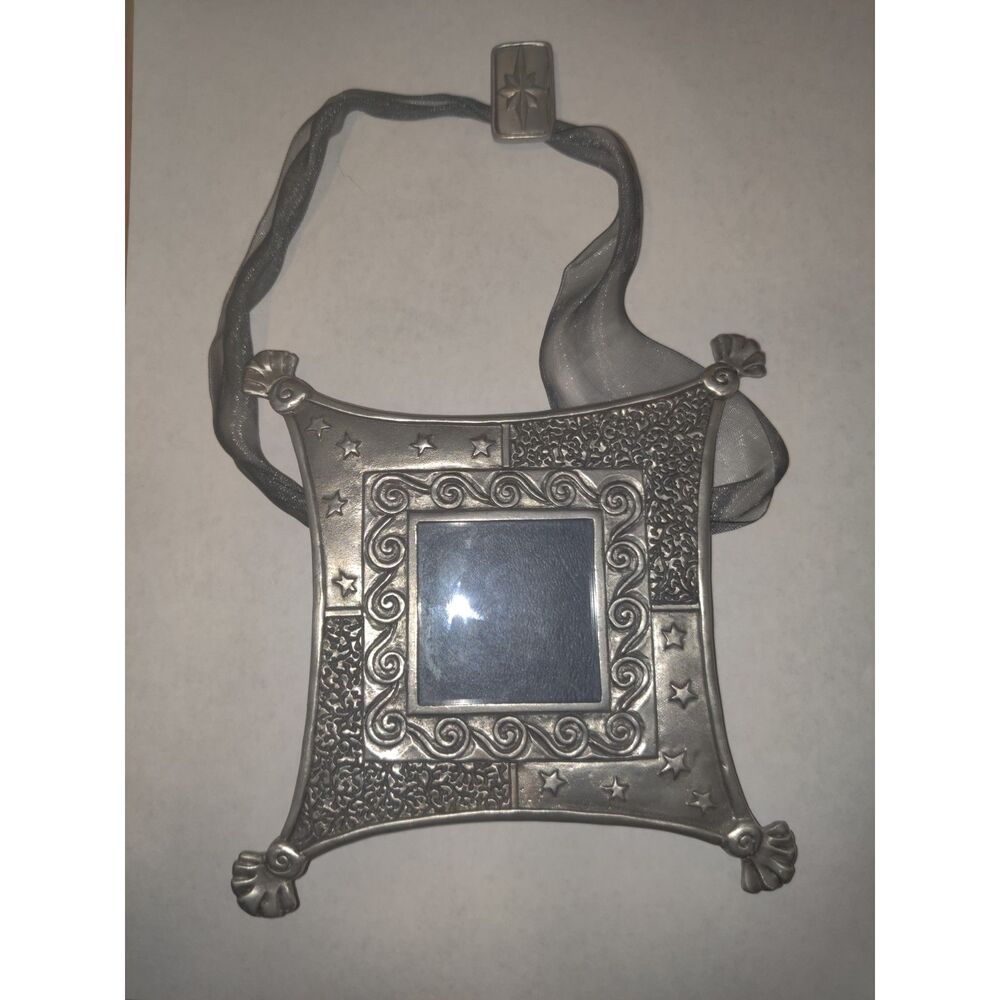 Vintage 1999 Seagull Pewter Star Decorative Hanging Picture Frame Etain Zinn